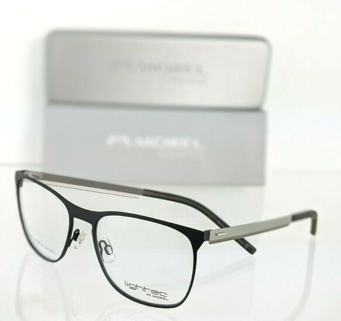 Brand New Authentic Lightec Eyeglasses 8089L NG 021 Morel Black Gray 52mm Frame