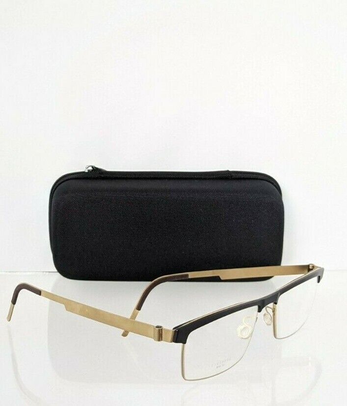 Brand New Authentic LINDBERG Eyeglasses 9816 Color Matte Black Gold 9816 54mm