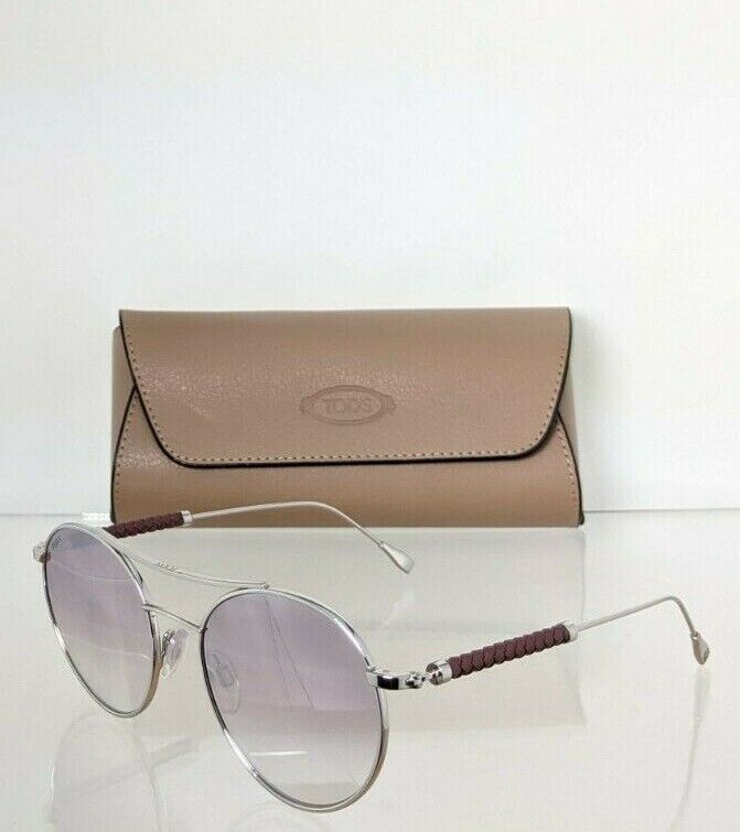 Brand New Authentic Tod's Sunglasses TO 228 18Z 52mm Silver Frame TO228