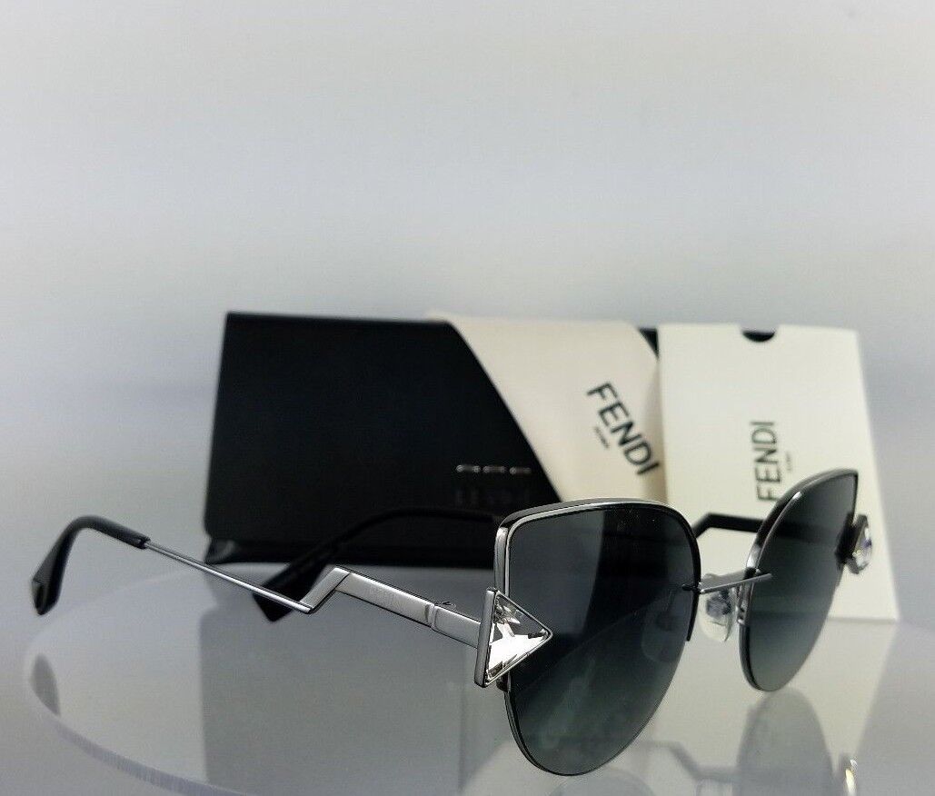 Brand New Authentic Fendi FF 0242/S Sunglasses KJ19O Silver 52mm 0242