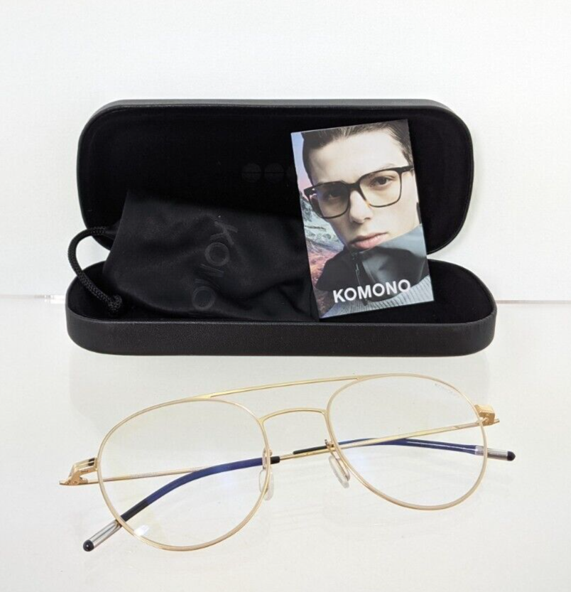 Brand New Authentic KOMONO Eyeglasses THE MORGAN 50mm Gold Frame