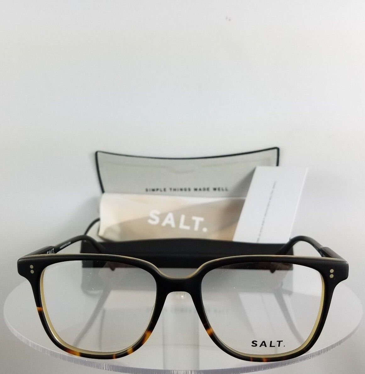 Brand New Authentic SALT Eyeglasses STEPH MBKH Tortoise Black Frame 51mm