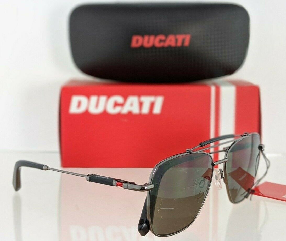 Brand New Authentic DUCATI Sunglasses DA 7003 900 57mm Black Gunmetal DA7003