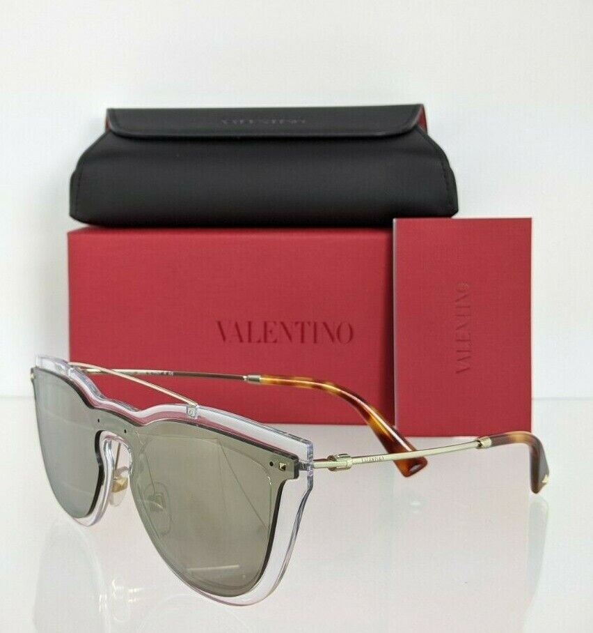 Brand New Authentic Valentino Sunglasses VA 4008 5024/5A Gold Clear Frame