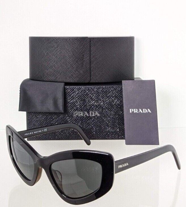 Brand New Authentic Prada Sunglasses SPR 11V-F Sunglasses 1AB - 5S0 Dark Black