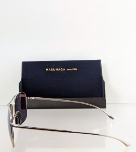 Brand New Authentic Masunaga 9007 Sunglasses Silver & Black #22 59Mm Frame
