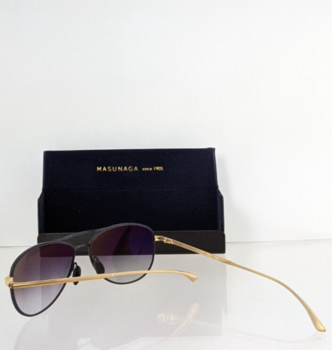 Brand New Authentic Masunaga 9001 Sunglasses Gold & Black #69 58Mm Frame