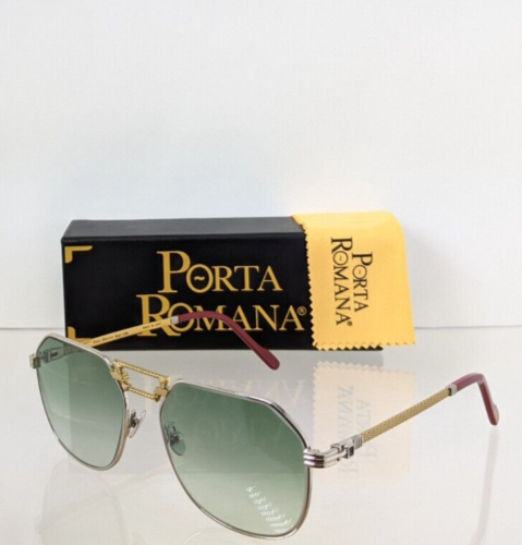 New Authentic Porta Romana Sunglasses MOD 1266 Col 600 Gold Plated Vintage Frame