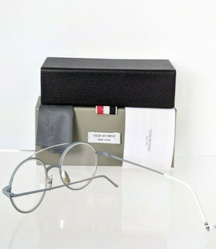 Brand New Authentic Thom Browne Eyeglasses TBX108-B-GRY SLV TB108 50mm Frame
