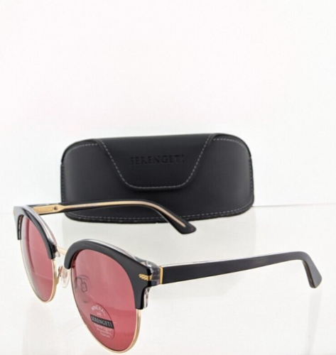 Brand New Authentic Serengeti Sunglasses Susan Ss560001 53Mm Black & Gold