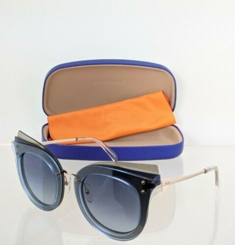 Brand New Authentic Emilio Pucci Sunglasses EP 104 92W Blue Frame EP104 66mm