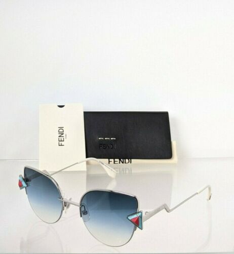 Brand New Authentic Fendi FF 0242 Sunglasses SCBNE Silver Frame 0242/S 52mm