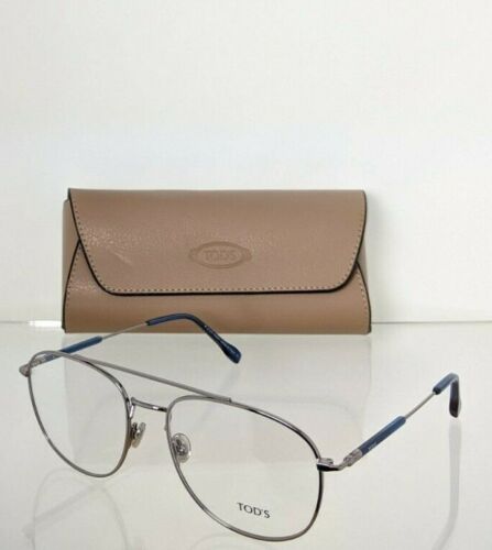 Brand New Authentic Tod's Eyeglasses TO 5216 014 56mm Gunmetal Frame TO 5216