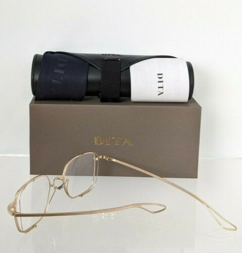 Brand New Authentic Dita Eyeglasses LINETO DTX-124-49-02 Gold 49mm Frame