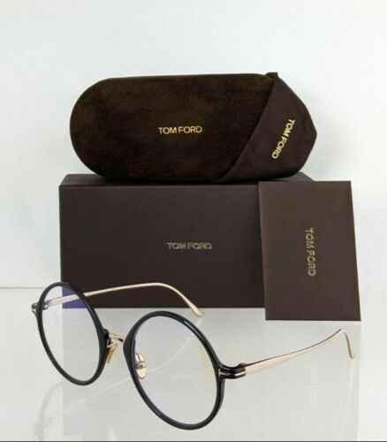 Brand New Authentic Tom Ford TF 5703 Eyeglasses 001 Frame FT 5703-B Black Gold