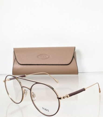 Brand New Authentic Tod's Eyeglasses To 5200 028 52Mm Beige Gold Frame To 5200