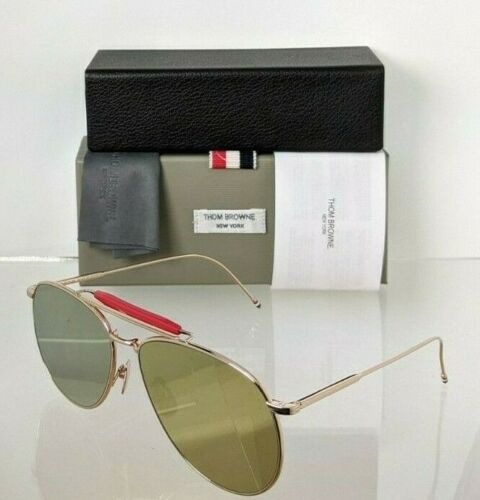 Brand New Authentic Thom Browne Sunglasses TB 015-LTD-GLD TBS015 Frame