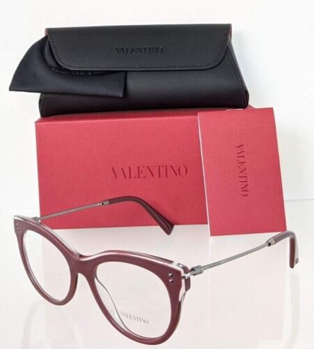 Brand New Authentic Valentino Eyeglasses VA 3023 5090 52mm Burgundy