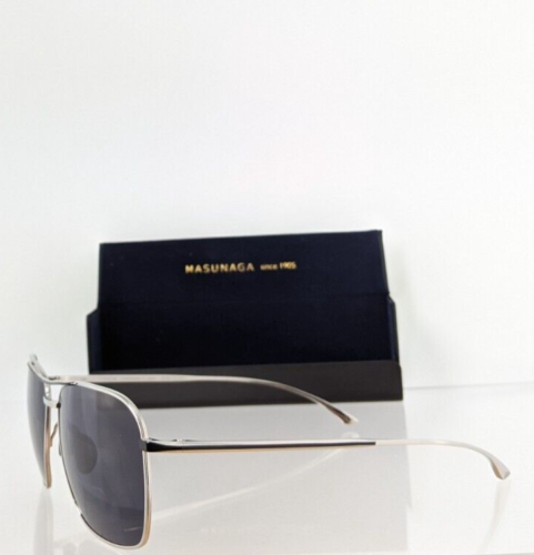 Brand New Authentic Masunaga 9007 Sunglasses Silver & Black #22 59Mm Frame