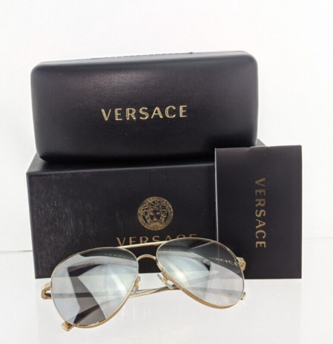 Brand New Authentic Versace Sunglasses Mod. 2217 12526G VE2217 59mm Gold Frame