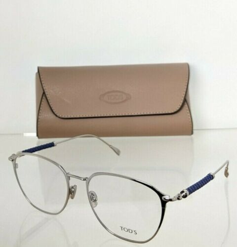 Brand New Authentic Tod's Eyeglasses TO 5236 016 52mm Silver Frame TO 5236