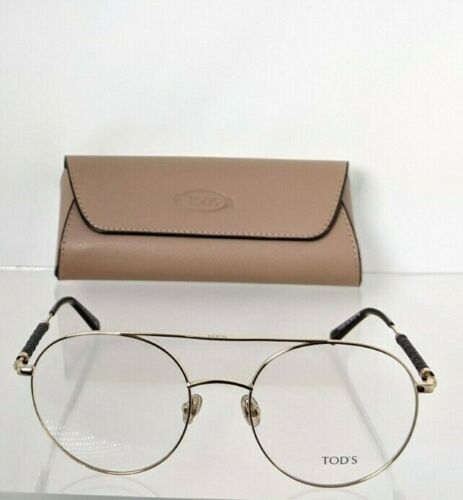 Brand New Authentic Tod's Eyeglasses TO 5228 032 54mm Black & Gold TO 5228