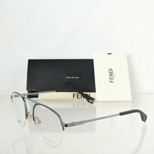 Brand New Authentic Fendi Eyeglasses 0106 WIJ 51mm Dark Silver Frame M0106
