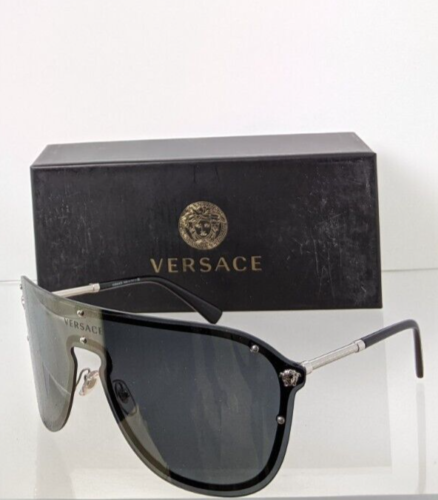 Brand New Authentic Versace Mod. 2180 Sunglasses 10005A Silver Frame