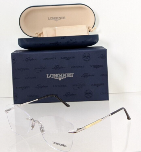 Brand New Authentic Longines Lg5010 H Eyeglasses 5010 Silver Gold 016 56Mm Frame