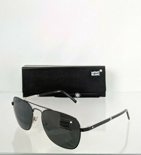 Brand New Authentic Mont Blanc Sunglasses MB649 02A 56mm Matte Black Frame 649