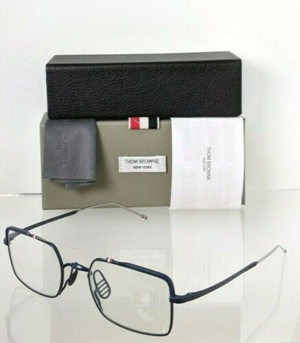 Brand New Authentic Thom Browne Eyeglasses TBX909-03 Navy Silver TB909 49mm