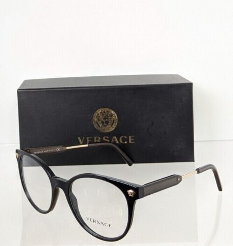 Brand New Authentic Versace Eyeglasses MOD. 3291 GB1 51mm Black 3291 Frame