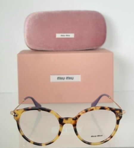 Brand New Authentic Miu Miu Eyeglasses VMU 04P 7S0- 1O1 Tortoise & Gold Frame