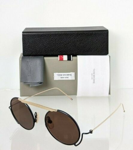 Brand New Authentic Thom Browne Sunglasses TBS 111-03 Gold & Black TB111 Frame