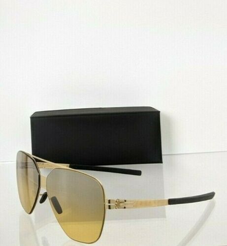 Brand New Authentic ic! Berlin Sunglasses Harry S Sun Gold 60mm Frame