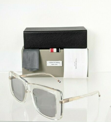 Brand New Authentic Thom Browne Sunglasses TBS 419-A-03 CLR-GLD TBS419 Frame