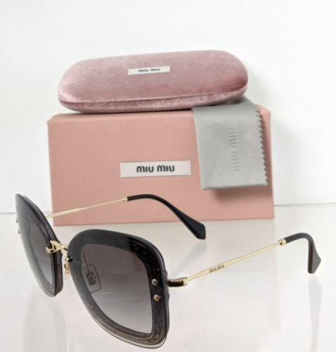 Brand New Authentic MIU MIU SMU 02T UES - 0A7 Sunglasses Gold SMU02T Frame