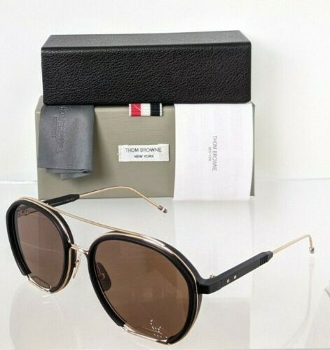 Brand New Authentic Thom Browne Sunglasses TB 810-56-01 BLK-GLD TBS810 Frame