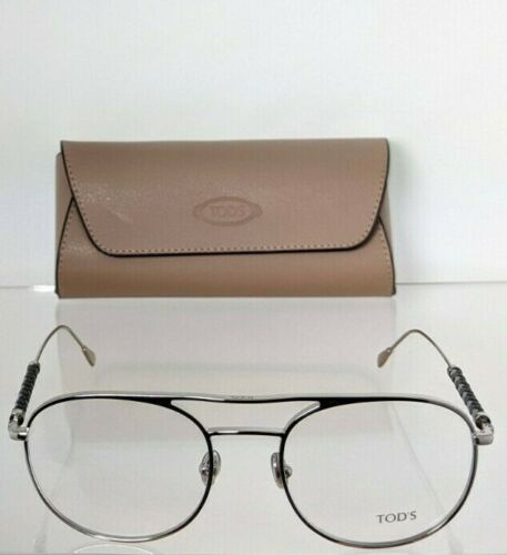 Brand New Authentic Tod's Eyeglasses TO 5229 018 55mm Silver Frame TO 5229