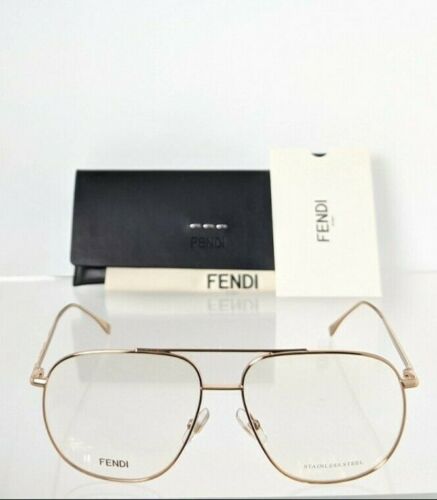 Brand New Authentic Fendi Eyeglasses 0391 DDB 56mm Rose Gold 0391 FENDI ROMA
