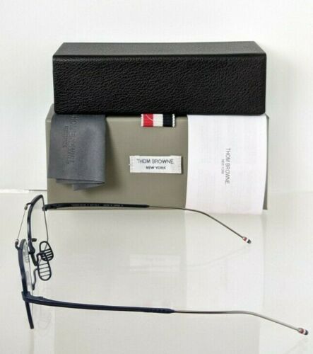 Brand New Authentic Thom Browne Eyeglasses TBX909-03 Navy Silver TB909 49mm