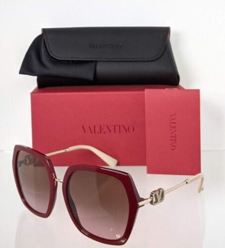 Brand New Authentic Valentino Sunglasses VA 4081 5139/14 Burgundy/Gold Frame