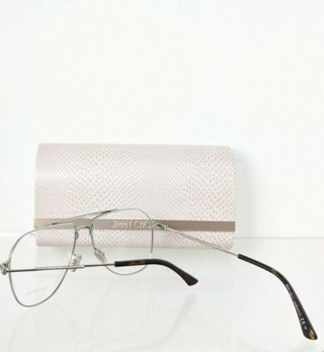 Brand New Authentic Jimmy Choo Eyeglasses JM005 YLZ Silver Brown Frame 58mm