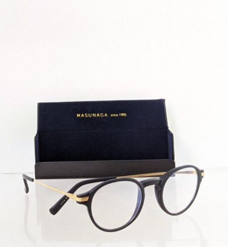 Brand New Authentic Masunaga Eyeglasses Gms  816 #49 Black Gold 45Mm Frame