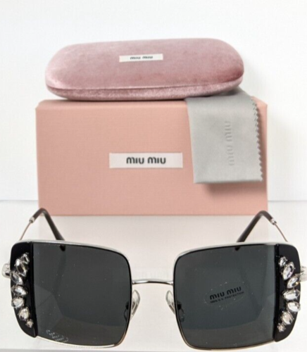 Brand New Authentic MIU MIU SMU 56V 01E - 5S0 Sunglasses Black SMU56V Frame