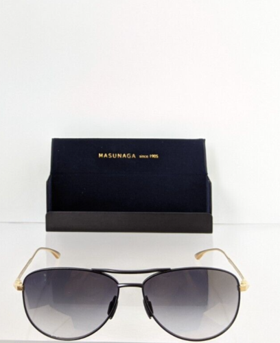 Brand New Authentic Masunaga 9001 Sunglasses Gold & Black #69 58Mm Frame