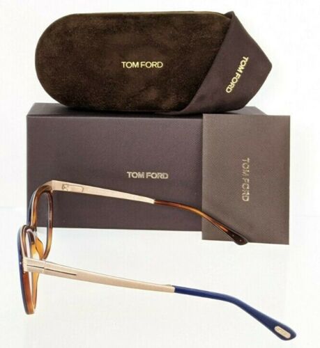 Brand New Authentic Tom Ford Eyeglasses FT TF 5374 090 Navy Gold TF5374-B 54mm