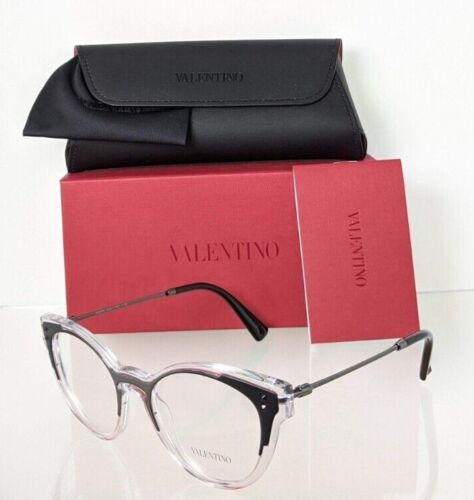 Brand New Authentic Valentino Eyeglasses VA 3018 5070 50mm Clear & Black