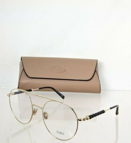 Brand New Authentic Tod's Eyeglasses TO 5228 032 54mm Black & Gold TO 5228