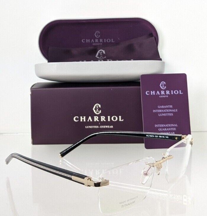 Brand New Authentic Charriol Eyeglasses PC 75074 C01 PC75074 59mm Frame